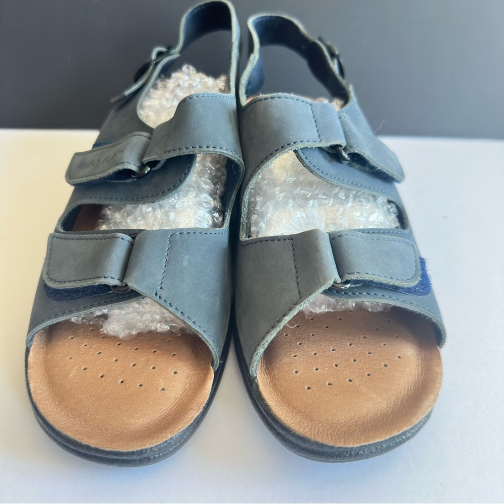 Fly Flot Italian Sandals  US 9.5 EU 41 Blue Comfort Anatomic Sling Back Shoes